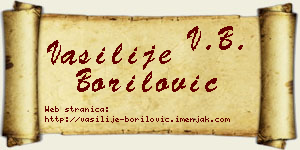 Vasilije Borilović vizit kartica